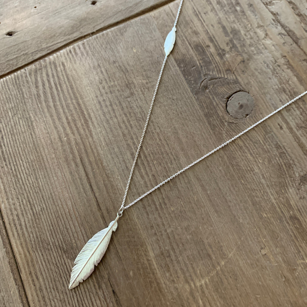 Double Feather in Sterling Silver