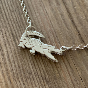 Sterling Silver Gator Necklace